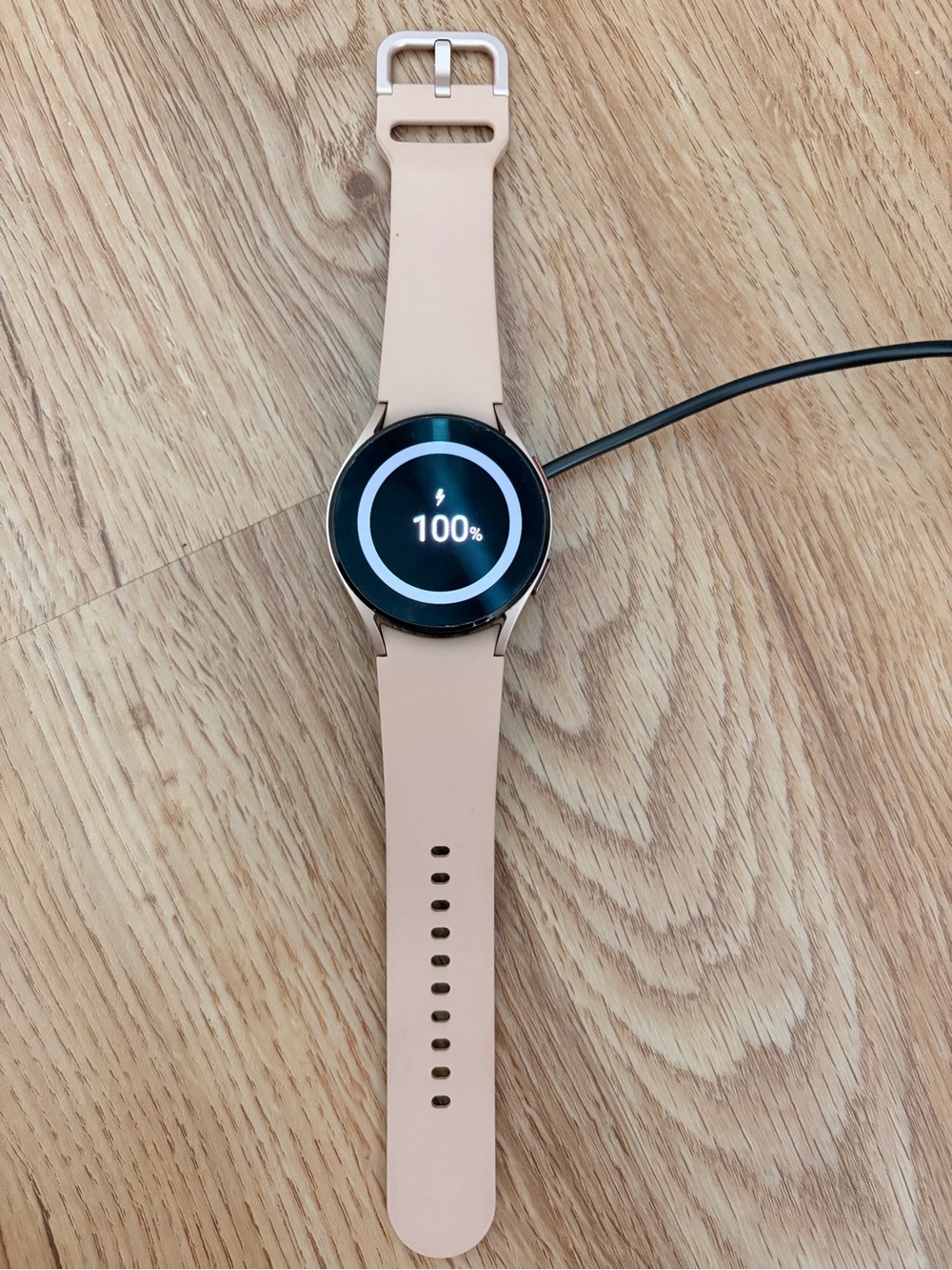 Samsung Rose Gold and Pink Fitness Smartwatch with Magnetic Charger